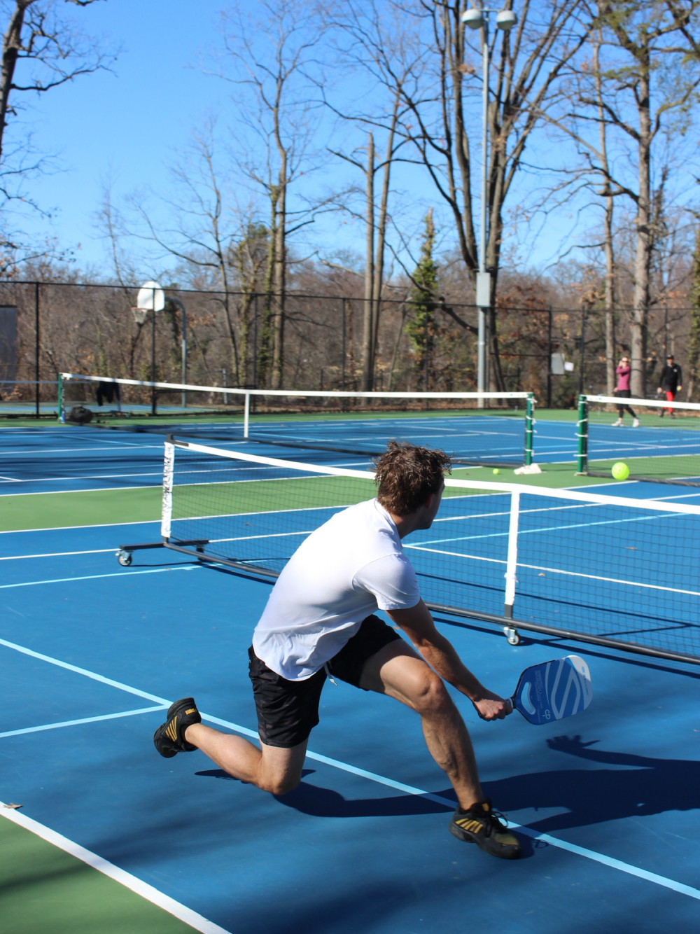 Drew competing in a professional pickleball tournament